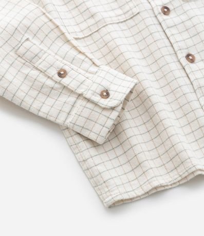 Camisa Infantil en Franela con Estampa Cuadriculada - Talle 1 a 6 años 5