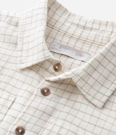 Camisa Infantil en Franela con Estampa Cuadriculada - Talle 1 a 6 años 6