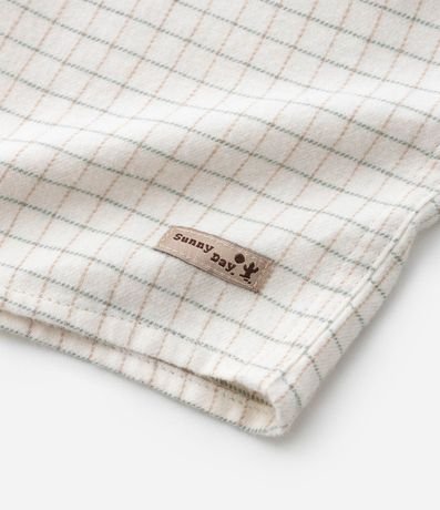 Camisa Infantil en Franela con Estampa Cuadriculada - Talle 1 a 6 años 7