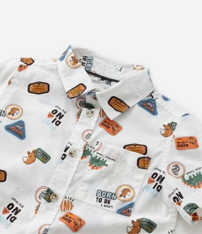 Camisa Infantil con Bolsillo y Estampa de Dinos - Talle 1 a 6 años 9