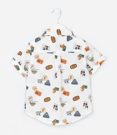Camisa Infantil con Bolsillo y Estampa de Dinos - Talle 1 a 6 años 3