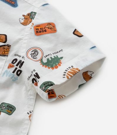 Camisa Infantil con Bolsillo y Estampa de Dinos - Talle 1 a 6 años 7