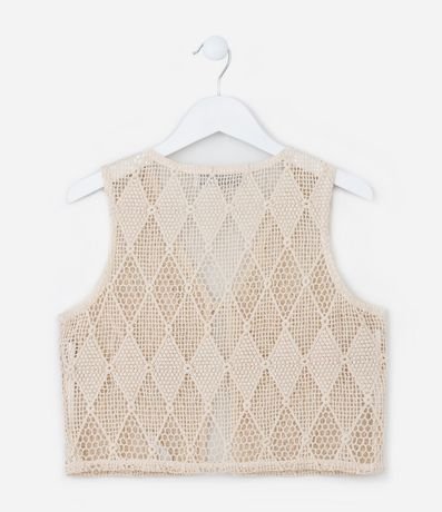 Chaleco Infantil en Punto con Lazo - Talle 5 a 14 años 2