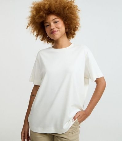 Remera Boxy en Algodón con Manga corta