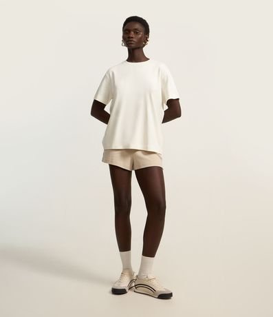 Remera Boxy en Algodón con Manga corta