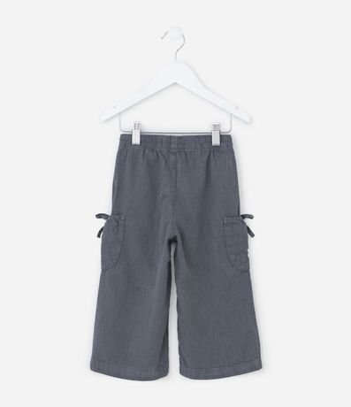 Pantalón Wide Leg Infantil con Bolsillos y Lazos - Talle 1 a 6 años 2