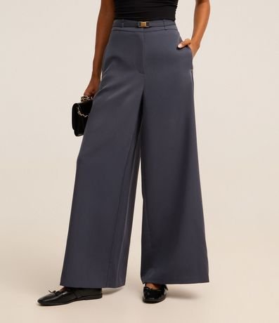 Pantalón Pantalona Sastrería con Cinturón y Hebilla de Metal 2