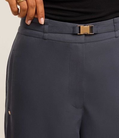 Pantalón Pantalona Sastrería con Cinturón y Hebilla de Metal 3
