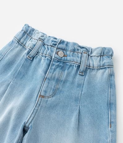 Pantalón Wide Leg Infantil en Jeans con Bajo Plegado - Talle 1 a 6 años 5