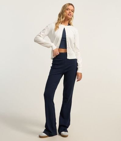 Cardigan Básico en Punto con Cuello Redondo 2