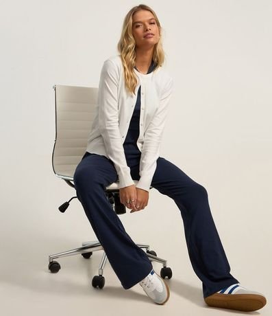 Cardigan Básico en Punto con Cuello Redondo 3