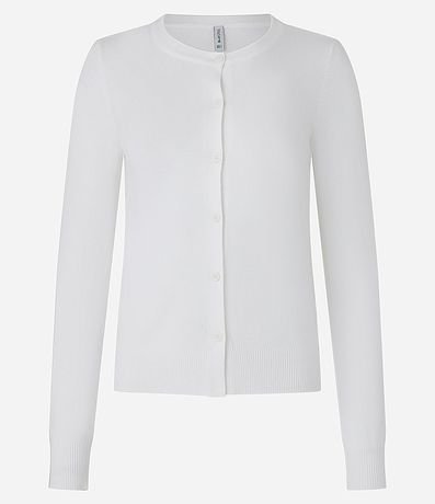 Cardigan Básico en Punto con Cuello Redondo 4