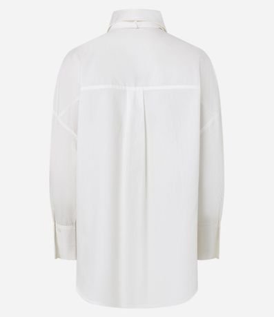 Camisa en Tricolina con Cuello Lazo 6