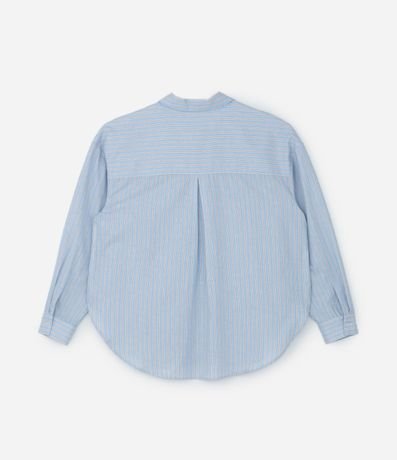 Camisa en Tricolina con Rayas Curve & Plus Size 7