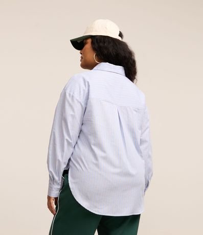 Camisa en Tricolina con Rayas Curve & Plus Size 5