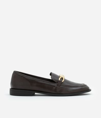 Zapato Mocasine en PU con Detalle Metálico