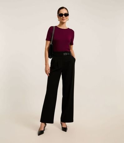 Blusa Básica en Viscosa con Escote Redondo 4