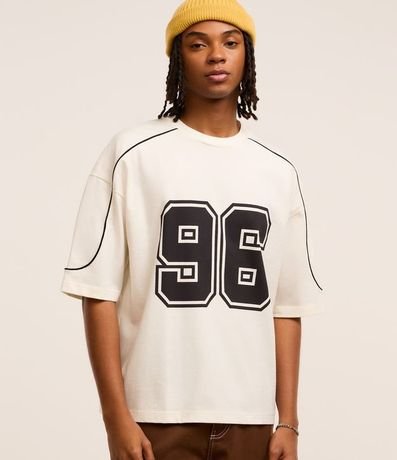 Remera Boxy en Algodón con Estampa Localizada