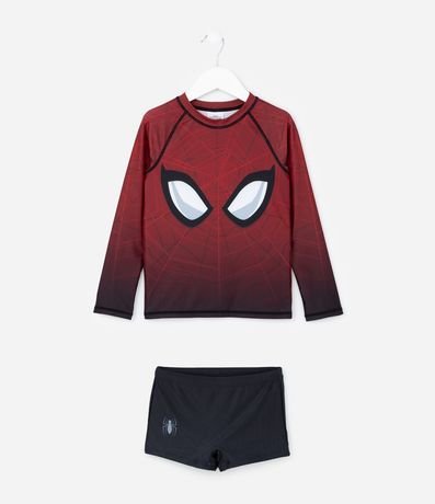 Conjunto Infantil Protección UV y Estampa Hombre-Araña - Talle 3 a 14 años 1