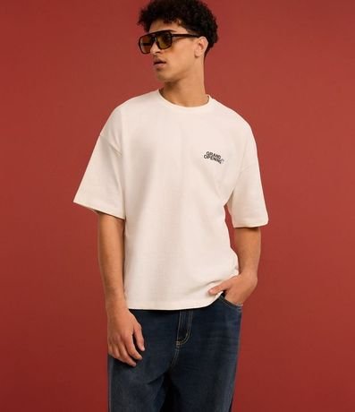 Remera Overboxy en Algodón con Estampa Lettering