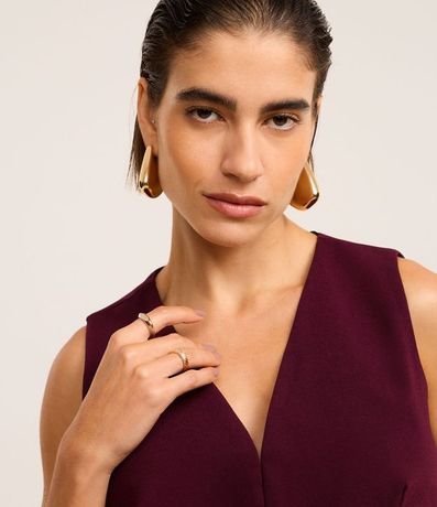 Chaleco en Crepé con Cierre Sencillo y Solapas 3