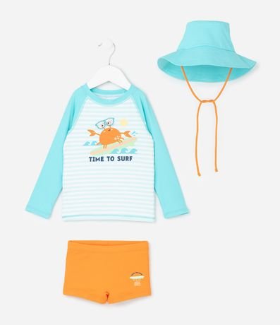 Conjunto Infantil con Protección UV y Estampa Siri - Talle 6 meses a 4 años