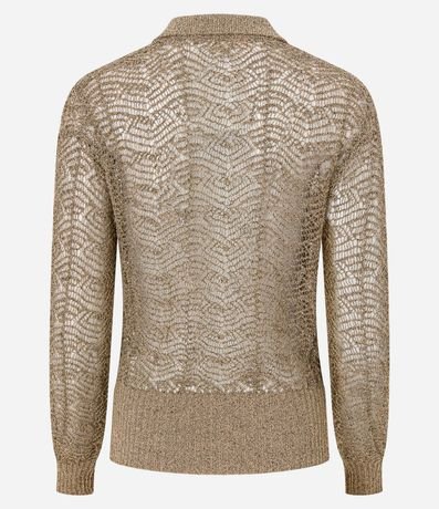 Blusa en Punto con Cuello Polo y Ponto Cutout 8