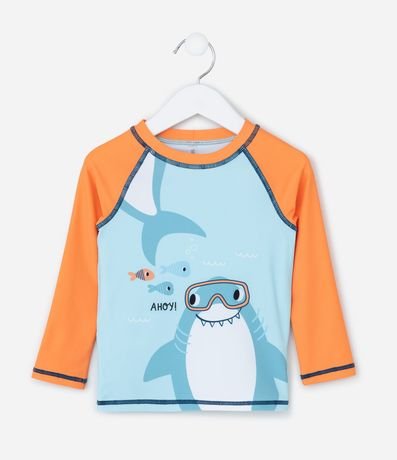 Conjunto Infantil con Protección UV y Estampa Tiburones - Talle 1 a 4 años 3