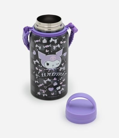 Botella Térmica en Metal con Asa y Estampa Kuromi y de Cuadros 800ml 5