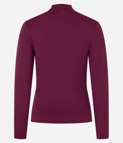 Blusa en Microfibra de Corte a Hilo con Cuello Alto 6