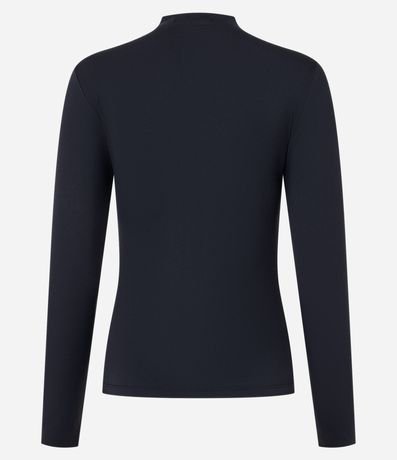Blusa en Microfibra de Corte a Hilo con Cuello Alto 6