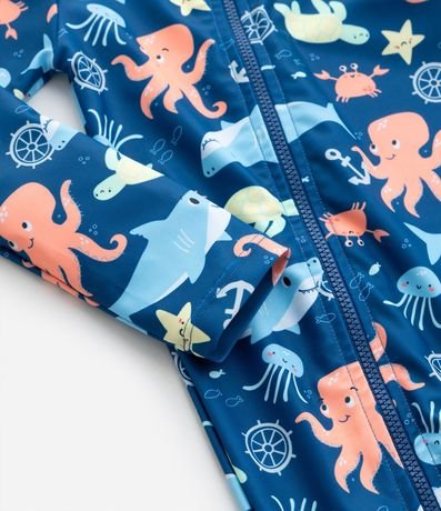 Conjunto Infantil con Protección UV y Estampa Fondo del Mar - Talle 1 a 4 años 8