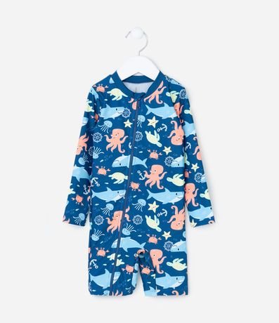 Conjunto Infantil con Protección UV y Estampa Fondo del Mar - Talle 1 a 4 años 2