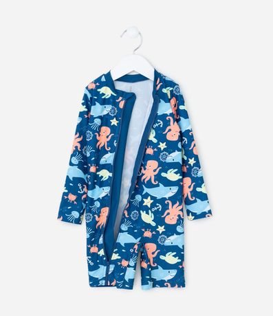 Conjunto Infantil con Protección UV y Estampa Fondo del Mar - Talle 1 a 4 años 3