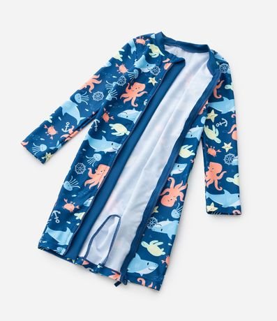 Conjunto Infantil con Protección UV y Estampa Fondo del Mar - Talle 1 a 4 años 6