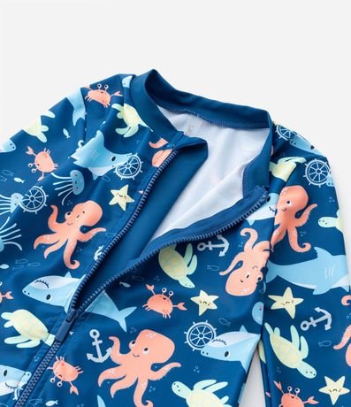 Conjunto Infantil con Protección UV y Estampa Fondo del Mar - Talle 1 a 4 años 7