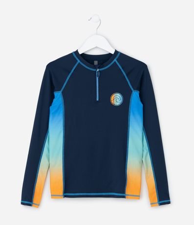 Remera Infantil con Protección UV Estampa Degradé - Talle 5 a 14 años