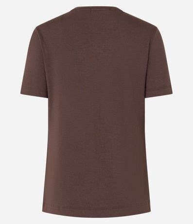 Blusa en Viscosa con Escote V y Manga Corta sin Estampa 6