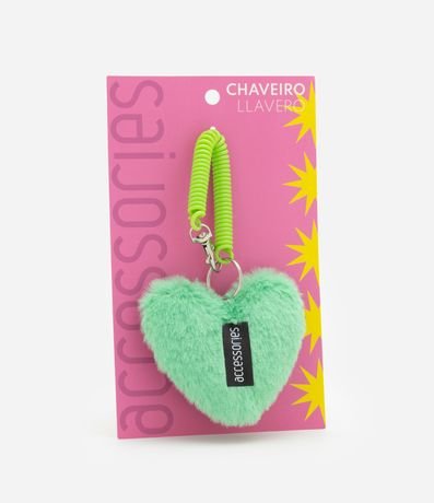 Llavero con Formato de Corazón y Textura de Pelitos