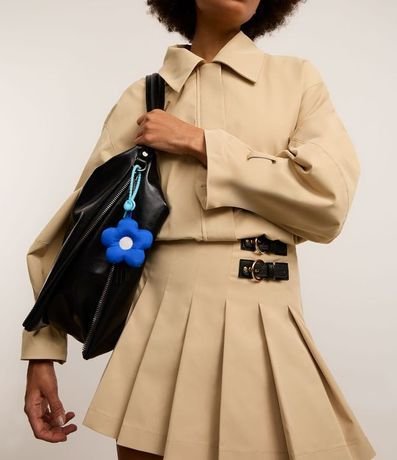 Llavero de Encaje con Formato de Flor