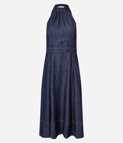 Vestido Midi en Jeans con Frente Única y Espalda Abierta 5