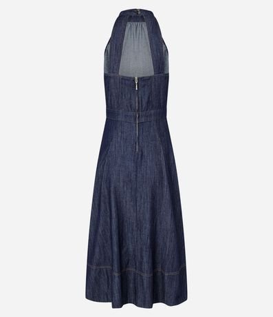 Vestido Midi en Jeans con Frente Única y Espalda Abierta 6