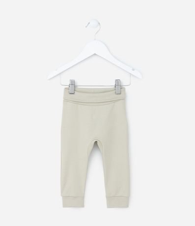 Pantalón Infantil en Algodón Peruano con Cintura Plegable - Talle RN a 18 meses