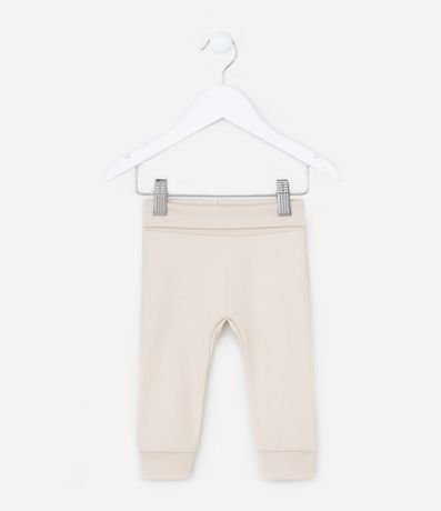 Pantalón Infantil en Algodón Peruano con Cintura Plegable - Talle RN a 18 meses