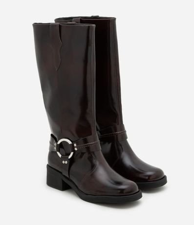Bota Biker Boot en PU con Detalle en Metal en el Lateral 2