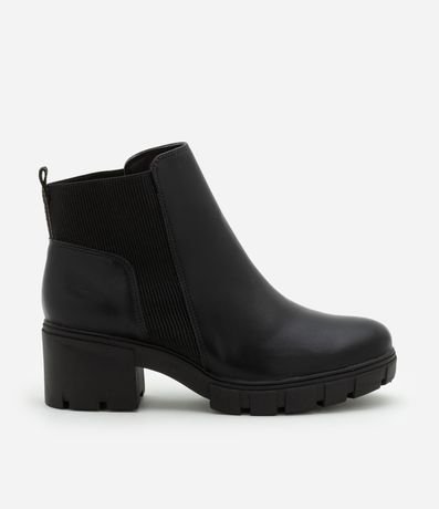 Bota Chelsea en PU con Suela Track y Detalle Acanalado