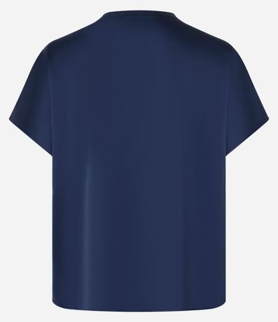 Blusa Suelta y Satinada con Pliegue Delantero 6