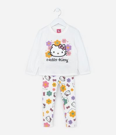 Conjunto Infantil con Estampa Hello Kitty y Flores - Talle 1 a 6 años