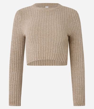 Blusa Cropped Texturizada en Punto Chenille 4