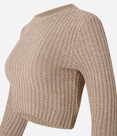 Blusa Cropped Texturizada en Punto Chenille 5